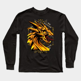 dragon golden geometric Long Sleeve T-Shirt